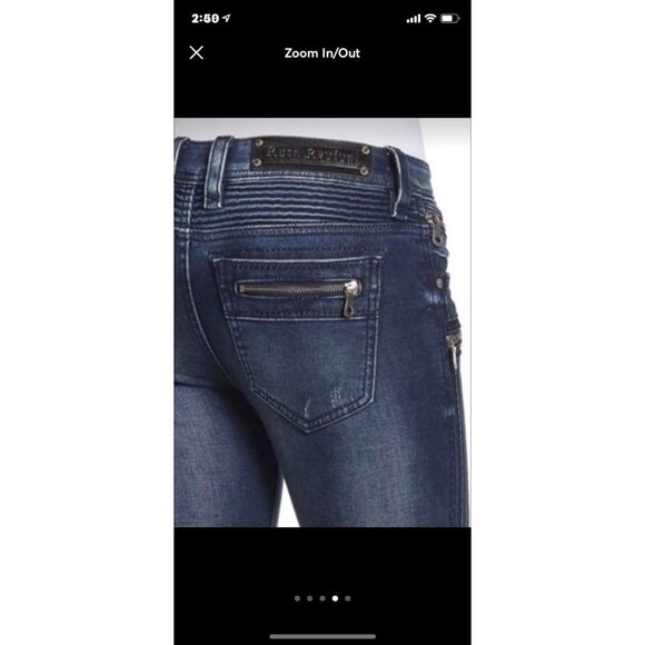 NWT Women Rock Revival Moto Skinny Jean - Picture 4 of 5